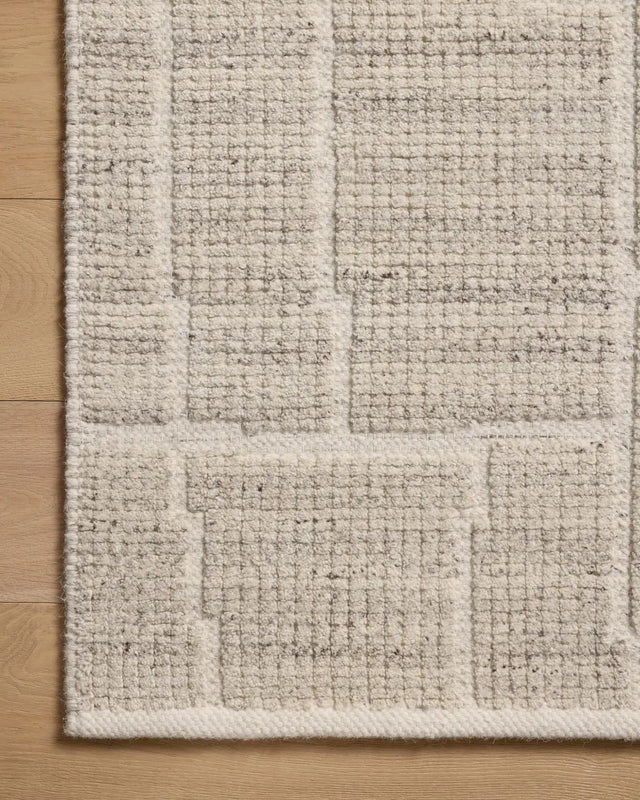 Loloi Asha ASA-01 Dove Rug - corner on wood
