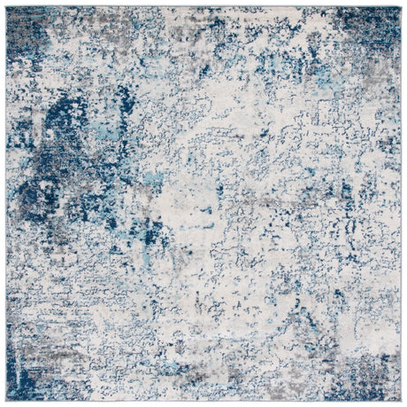 Safavieh Tulum 6'-7" x 6'-7" Rug in Ivory / Blue