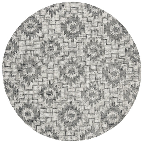 Safavieh Abstract 6'-0" x 6'-0" Rug in Ivory / Dark Grey