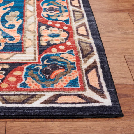 Safavieh Riviera 4'-5" x 6'-0" Rug in Red / Navy