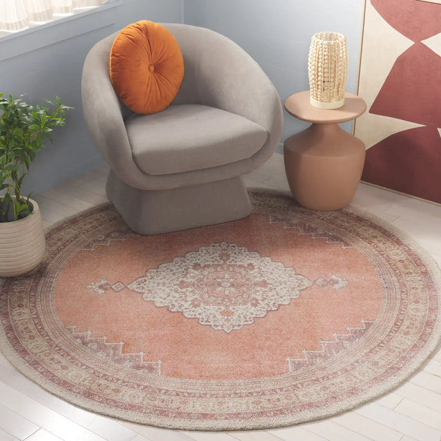 Safavieh Classic Vintage 6'-0" x 6'-0" Rug in Ivory / Light Rust