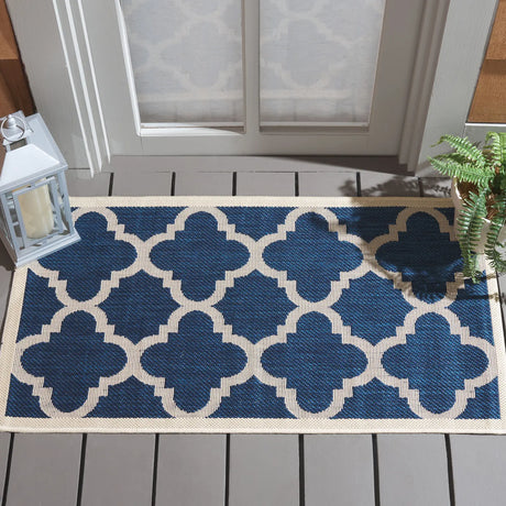 Safavieh Courtyard 2'-0" x 3'-7" Rug in Navy / Beige