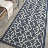 Safavieh Courtyard 2'-7" x 8'-2" Rug in Navy / Beige