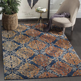 Safavieh Evoke 4'-0" x 6'-0" Rug in Blue / Orange