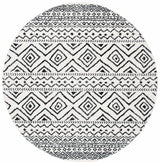 Safavieh Tulum 5'-0" x 5'-0" Rug in Ivory / Black