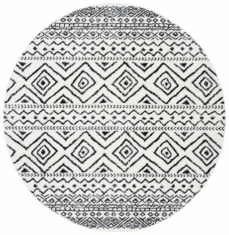 Safavieh Tulum 5'-0" x 5'-0" Rug in Ivory / Black