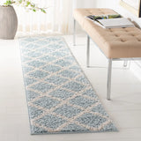 Safavieh New York Shag 2'-0" x 8'-0" Rug in Blue / Ivory