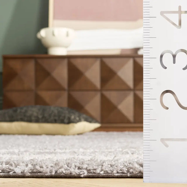 Safavieh Gemma Shag 5'-3" x 7'-6" Rug in Grey / Ivory
