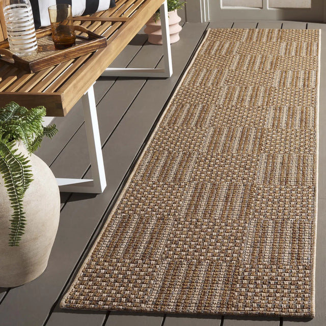 Safavieh Sisal All-Weather 2'-2" x 8'-0" Rug in Natural / Grey