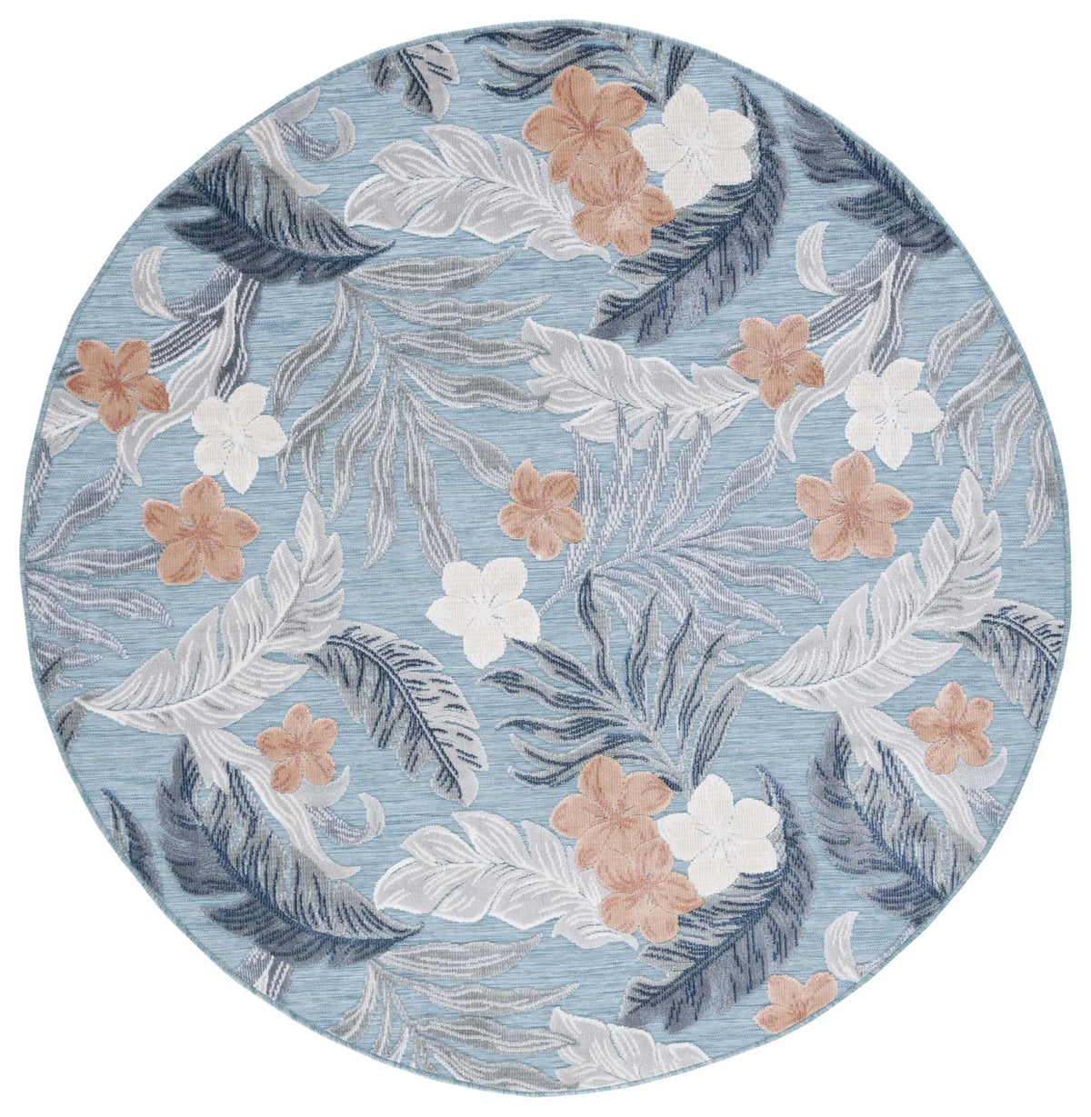 Safavieh Cabana 6'-5" x 6'-5" Rug in Blue / Grey