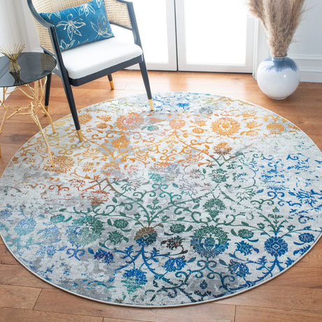 Safavieh Aria 6'-5" x 6'-5" Rug in Grey / Green