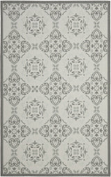 Safavieh Courtyard 5'-3" x 7'-7" Rug in Light Grey / Anthracite