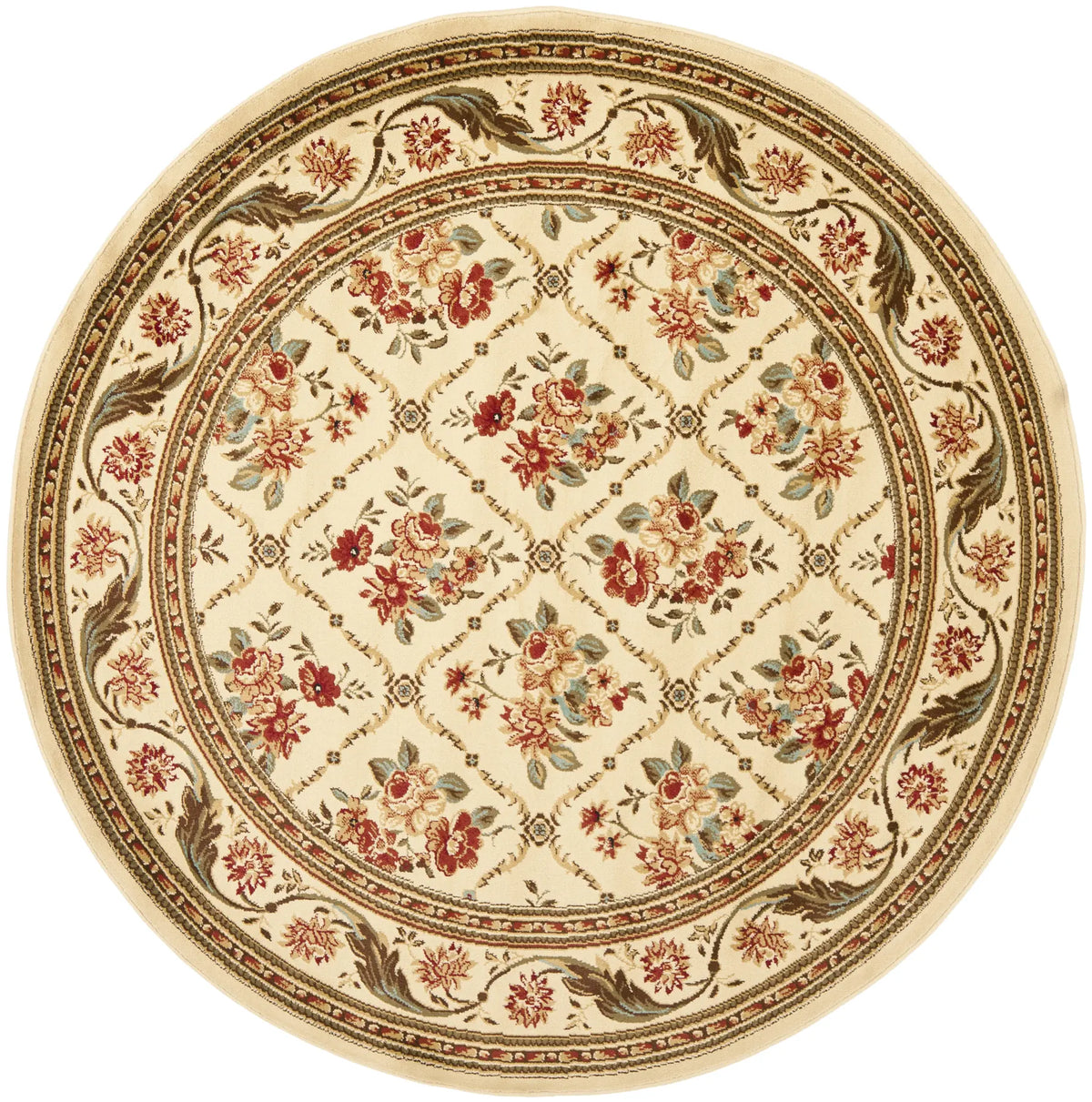 Safavieh Lyndhurst 5'-3" x 5'-3" Rug in Ivory / Ivory