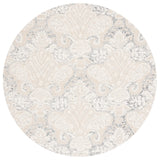 Safavieh Micro-Loop 5'-0" x 5'-0" Rug in Charcoal / Ivory