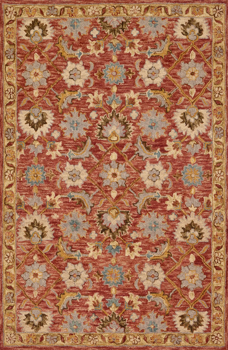 Loloi Victoria Vk-09 Terracotta / Gold Rugs - main flat
