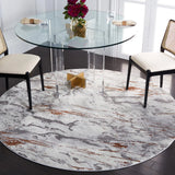 Safavieh Craft 6'-7" x 6'-7" Rug in Grey / Orange