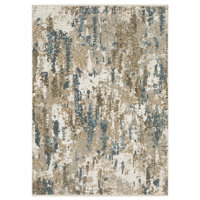 Oriental Weavers Sphinx ECHO ECH11 Beige Abstract Rugs - main flat