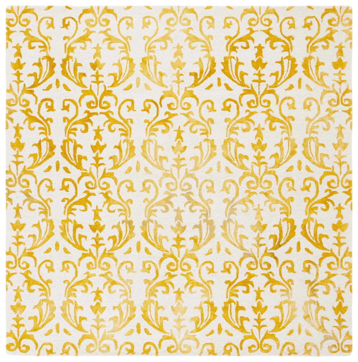Safavieh Dip Dye 7'-0" x 7'-0" Rug in Ivory / Gold