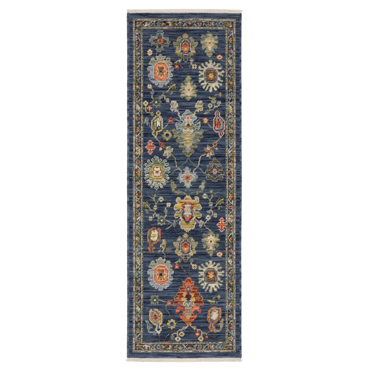 Oriental Weavers Sphinx LUCCA 2863B Blue Floral Rugs - runner