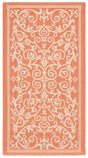 Safavieh Courtyard 2'-0" x 3'-7" Rug in Terracotta / Natural