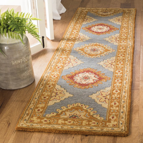 Safavieh Heritage 2'-3" x 10'-0" Rug in Blue / Rust