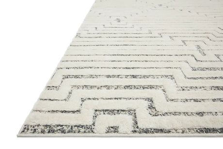 Loloi Hagen Hag-03 White/Sky Rugs - rug corner