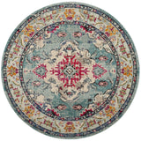 Safavieh Monaco 6'-7" x 6'-7" Rug in Light Blue / Fuchsia