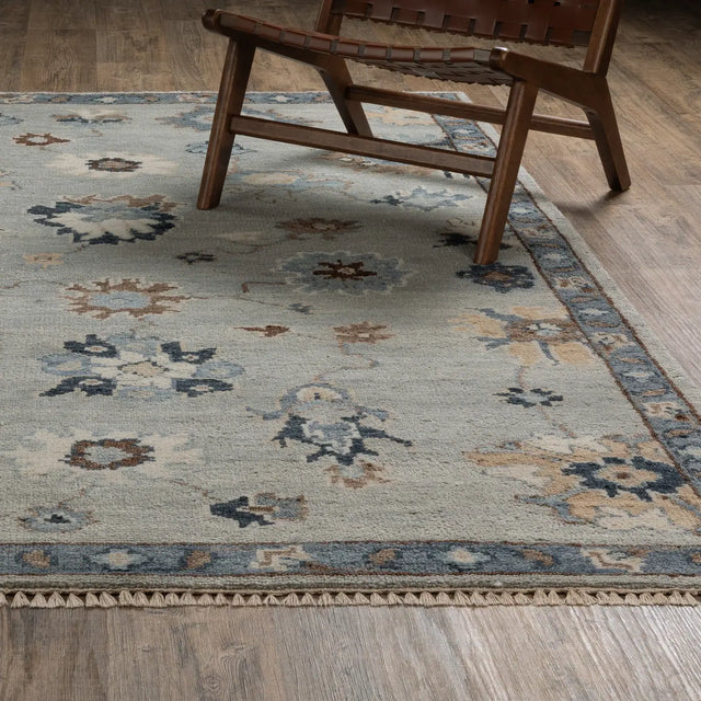 Oriental Weavers Sphinx MAJORCA MAJ06 Blue Floral Rugs - angle/detail