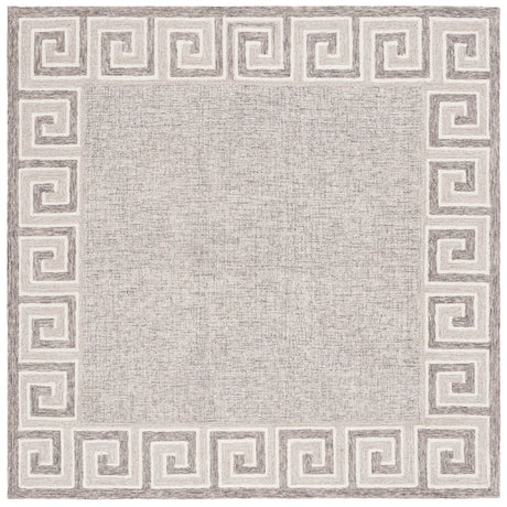 Safavieh Ebony 6'-0" x 6'-0" Rug in Dark Grey / Ivory
