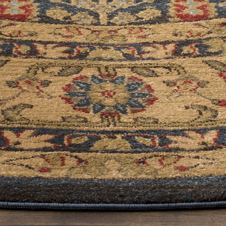 Safavieh Mahal 5'-1" x 5'-1" Rug in Navy / Natural