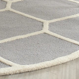 Safavieh Cambridge 6'-0" x 6'-0" Rug in Silver / Ivory