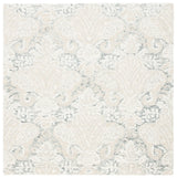 Safavieh Micro-Loop 5'-0" x 5'-0" Rug in Charcoal / Ivory