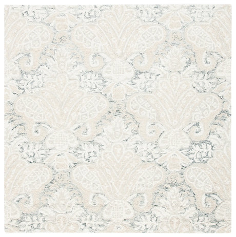 Safavieh Micro-Loop 5'-0" x 5'-0" Rug in Charcoal / Ivory