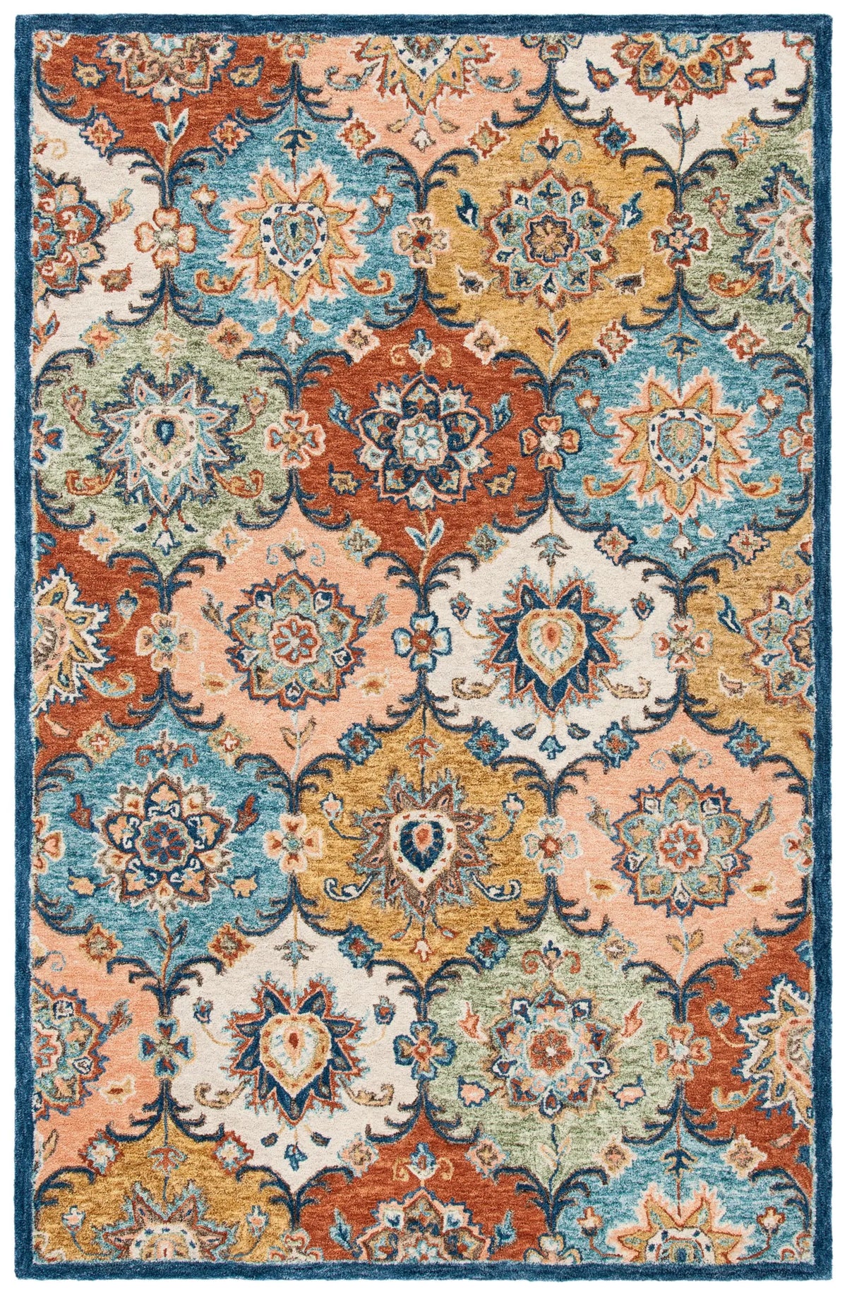 Safavieh Heritage 4'-0" x 6'-0" Rug in Blue / Rust