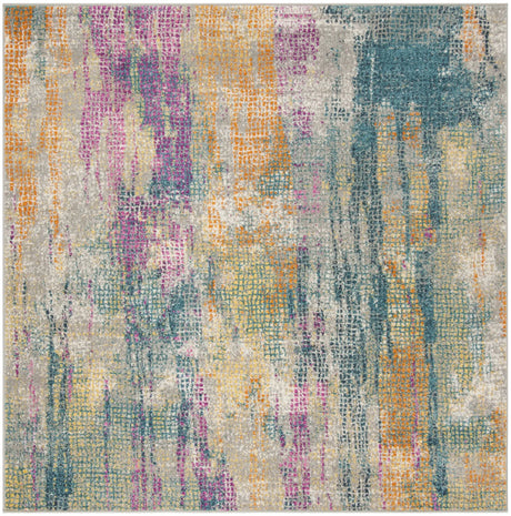 Safavieh Madison 6'-7" x 6'-7" Rug in Blue / Fuchsia