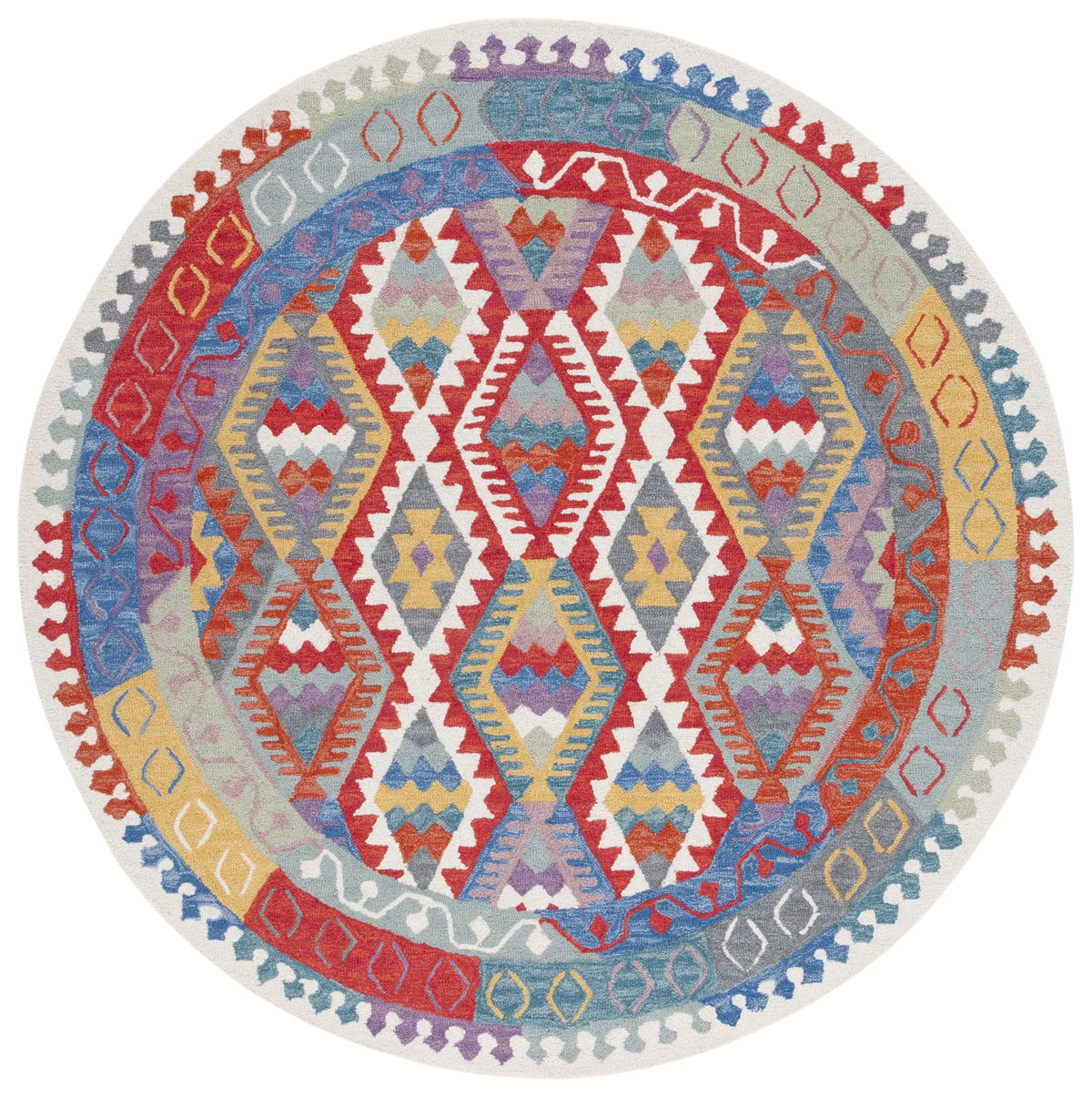 Safavieh Aspen 7'-0" x 7'-0" Rug in Ivory / Red
