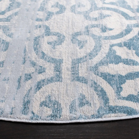 Safavieh Martha Stewart Isabella 6'-7" x 6'-7" Rug in Turquoise / Ivory