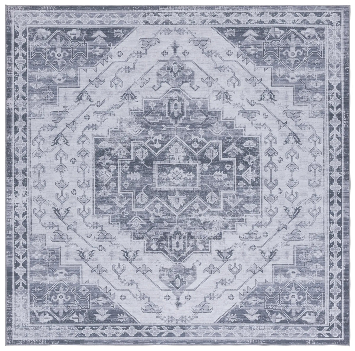 Safavieh Tucson 6'-0" x 6'-0" Rug in Grey / Light Grey