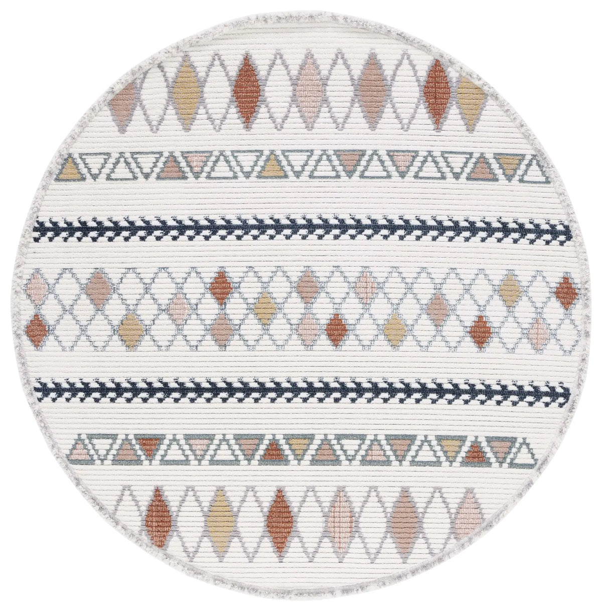 Safavieh Marrakesh 6'-7" x 6'-7" Rug in Ivory / Multi