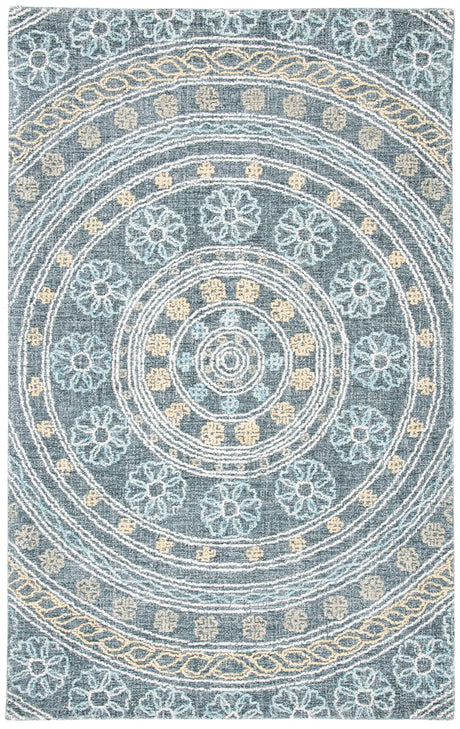 Safavieh Blossom 4'-0" x 6'-0" Rug in Charcoal / Yellow