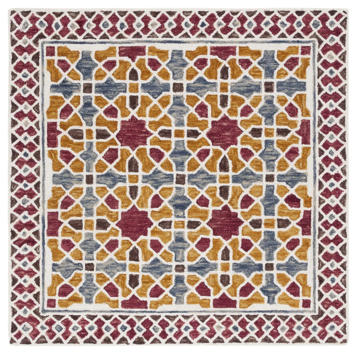 Safavieh Aspen 5'-0" x 5'-0" Rug in Red / Yellow