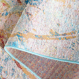 Safavieh Barbados 500 4'-0" x 6'-0" Rug in Light Blue / Yellow Rust