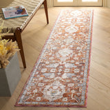 Safavieh Heirloom 700 2'-0" x 8'-0" Rug in Rust / Blue