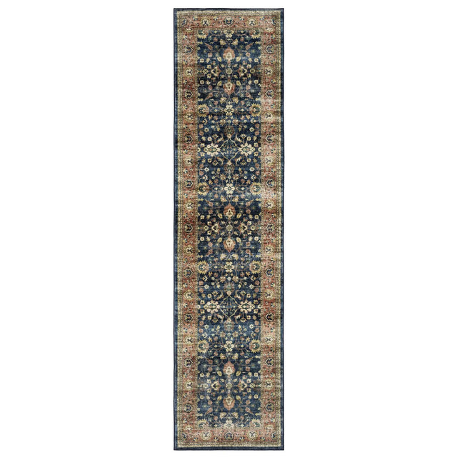 Oriental Weavers Sphinx Sumter Sum04 Blue/ Rust Rug - runner