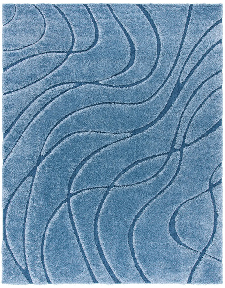 Safavieh Florida Shag 9'-6" x 13'-0" Rug in Light Blue / Blue