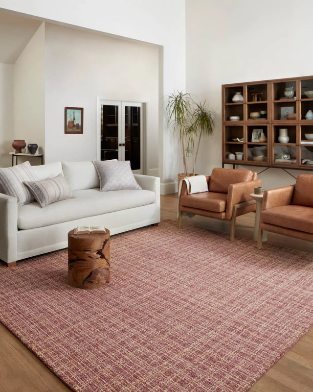 Chris Loves Julia x Loloi Polly POL-03 Berry / Natural Rug - room scene 1