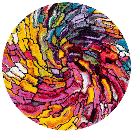 Safavieh Fiesta Shag 5'-3" x 5'-3" Rug in Multi
