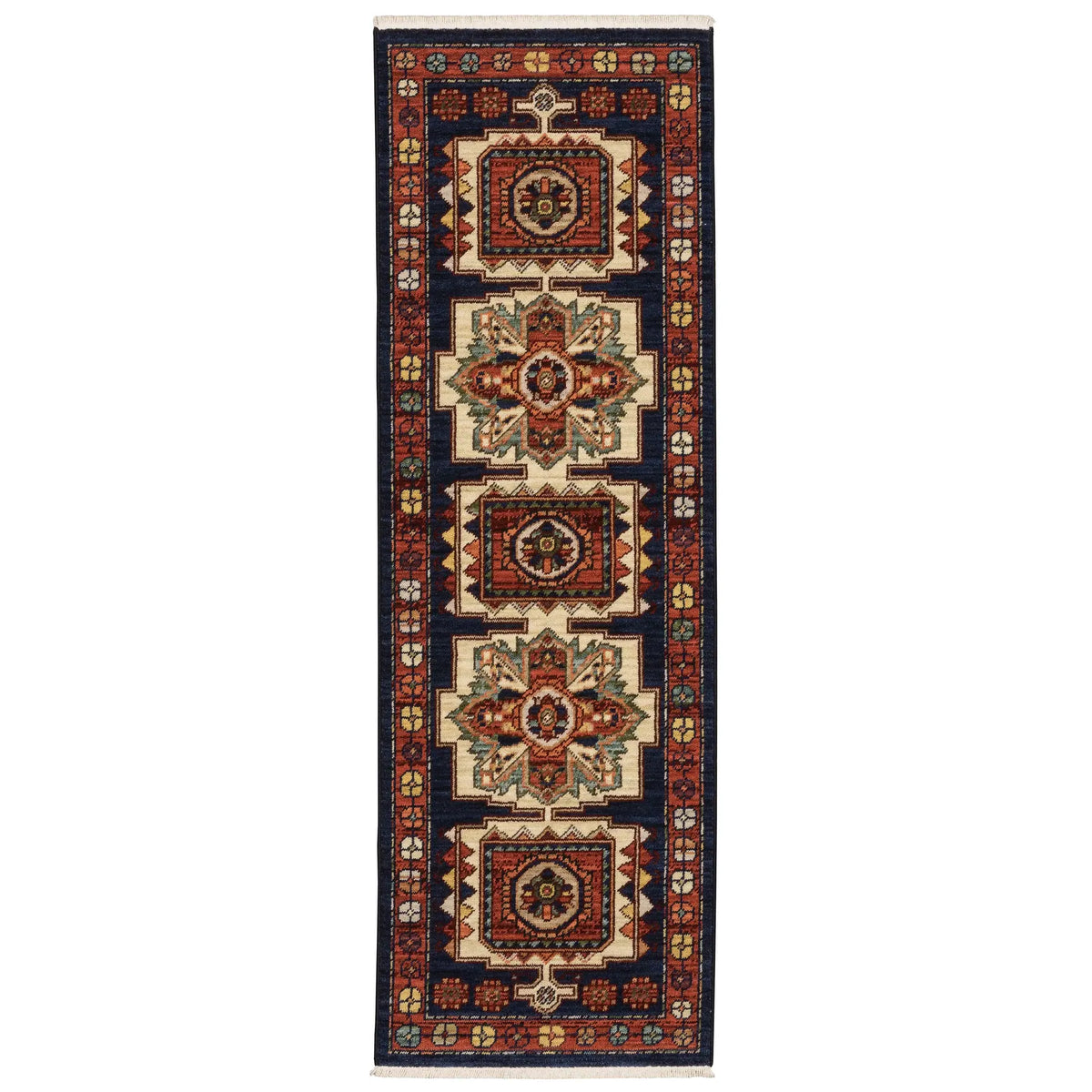 Oriental Weavers Sphinx Lilihan 090B6 Blue/ Red Rugs - runner