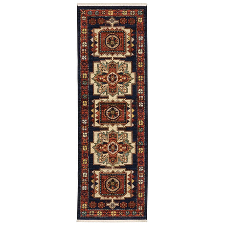 Oriental Weavers Sphinx Lilihan 090B6 Blue/ Red Rugs - runner