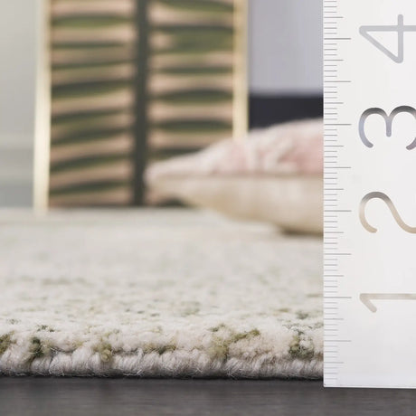 Safavieh Ebony 4'-0" x 6'-0" Rug in Light Green / Ivory